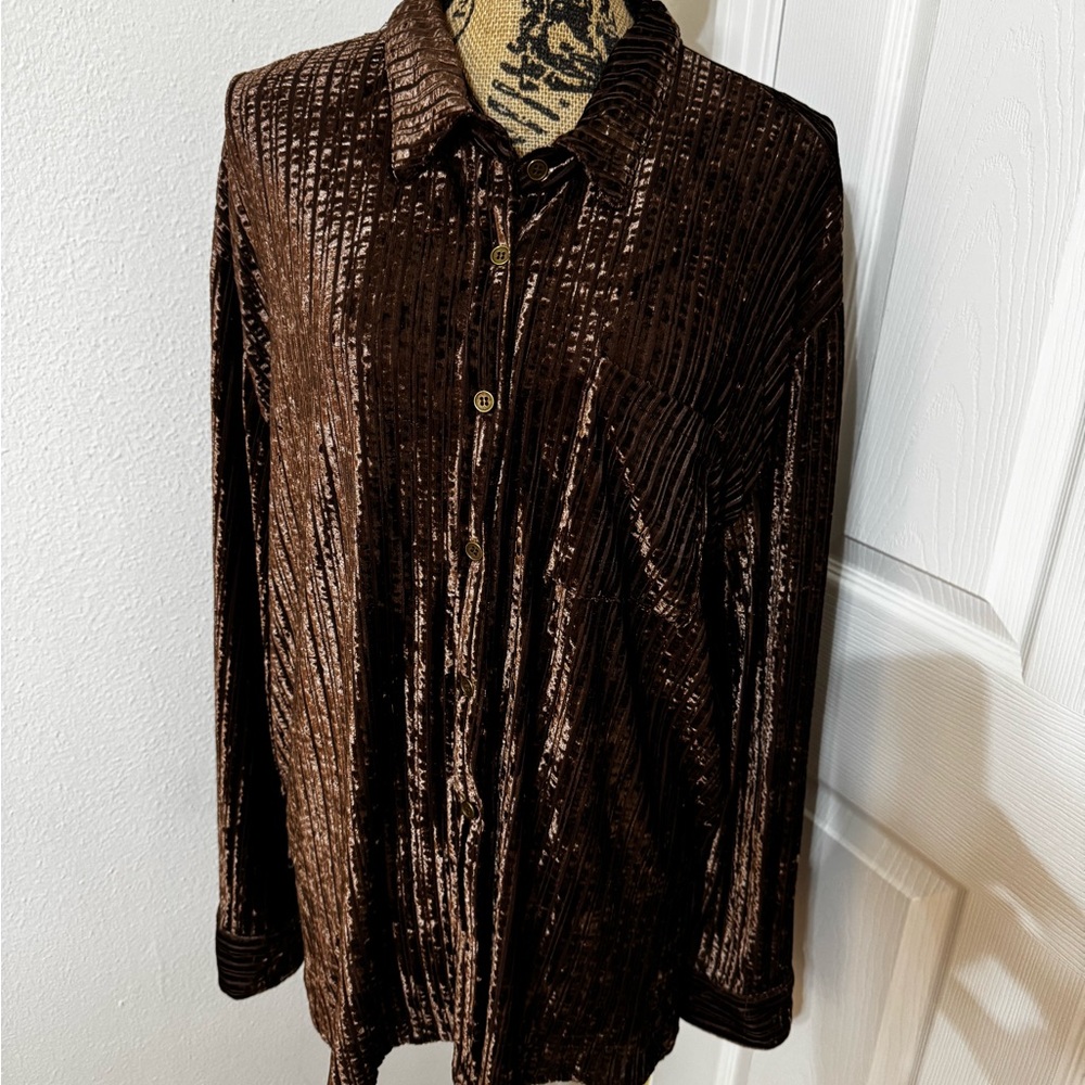 Umgee Chocolate Velvet Top